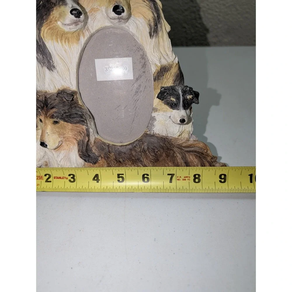 Collie‎ or Sheltie Dog Picture Photo Frame Black With 3D Effect Design 3.5